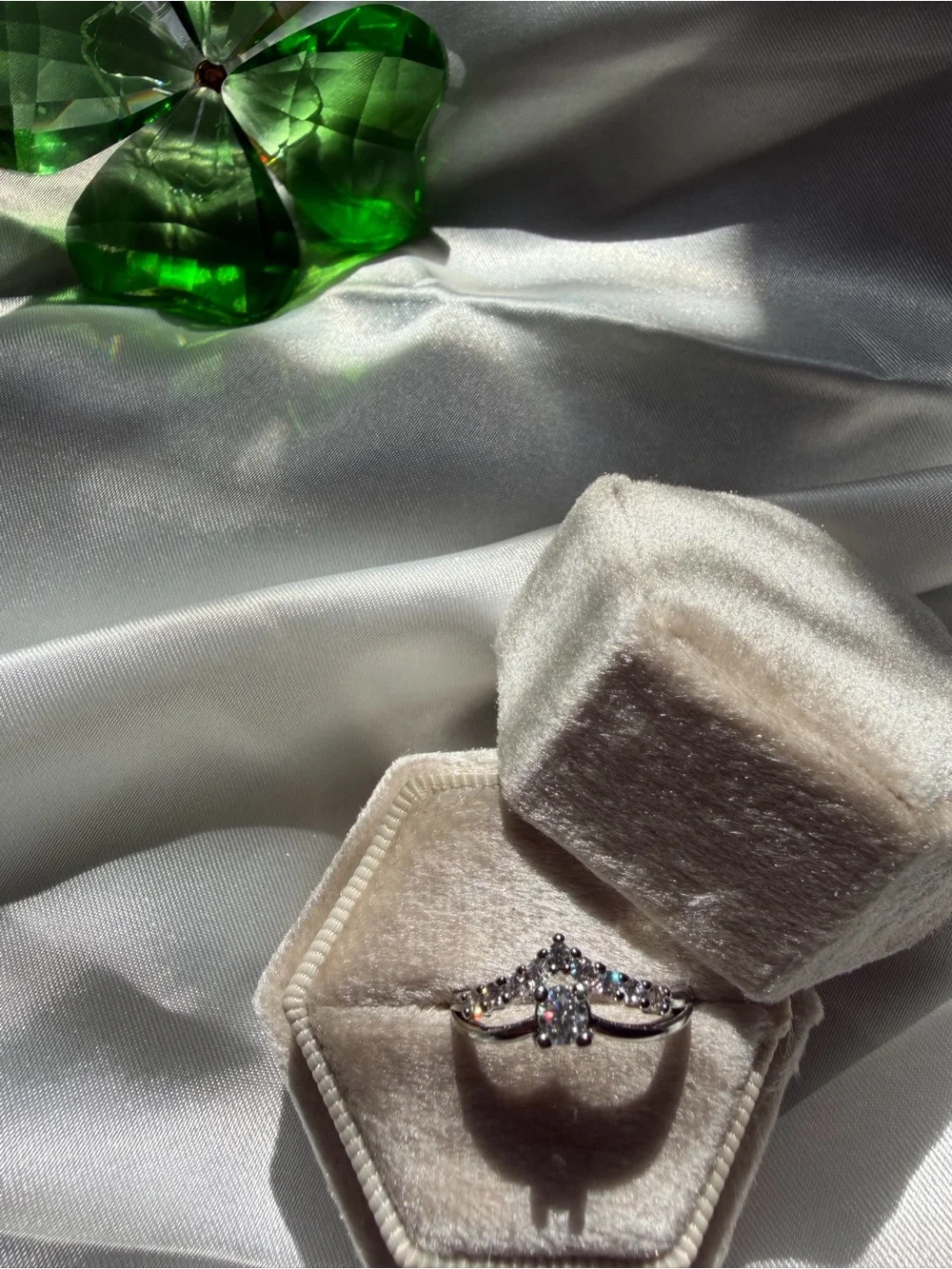 Round Cut Moissanite Ring | Size 6 | 925 Sterling Silver | Bridal Style | NEW